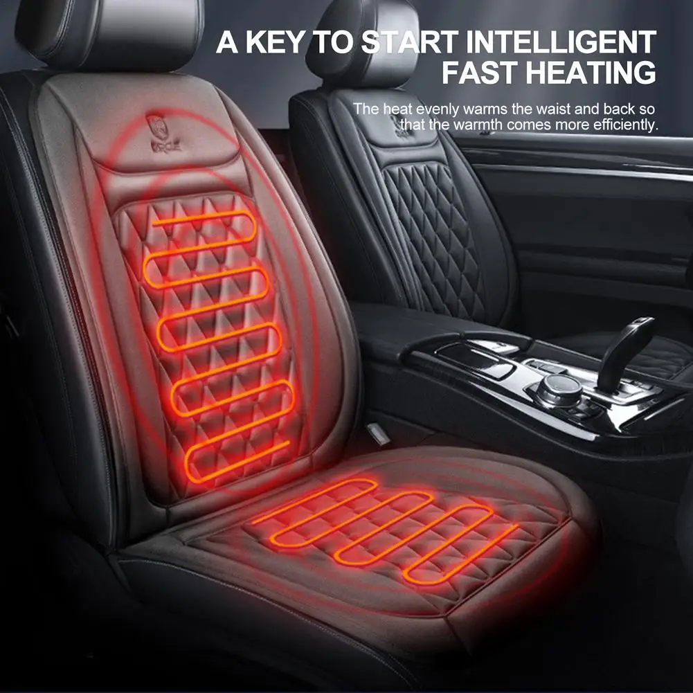 

12V Heated Car Seat Cover Protector Winter Hot Keep Warm Fast Heating Seat Cushion Pad Mat With Intelligent Temperature Control