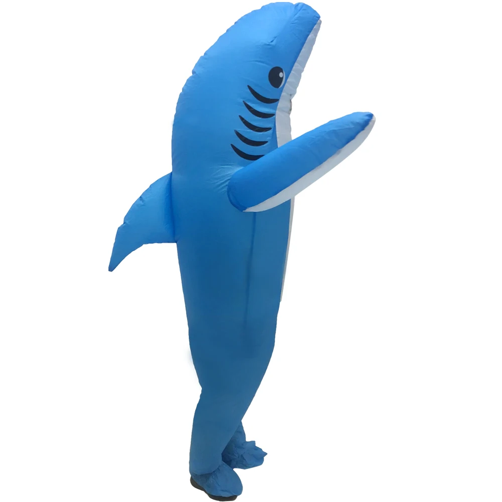 

Inflatable Shark Costumes Shark cosplay Costume Jumpsuits suit Halloween Party Shark Stage For Adult Animal Funny Party Dress