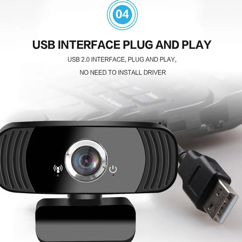1080P Full HD Широкий формат USB веб камера с Шум со снижением уровня для компьютера ПК