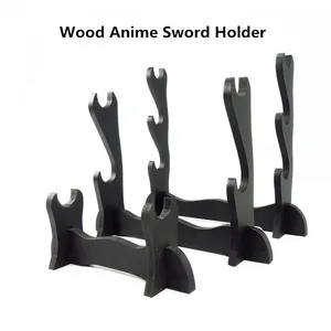 wooden anime sword holder toys game plastic knife display stand action figure arts kids toys for children gifts decoration youth free global shipping