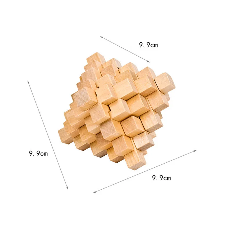 

Creative 3D Kong Ming Lock Chinese Traditional Toy Unique Wooden Puzzles Classical Intellectual Cube Educational Toy