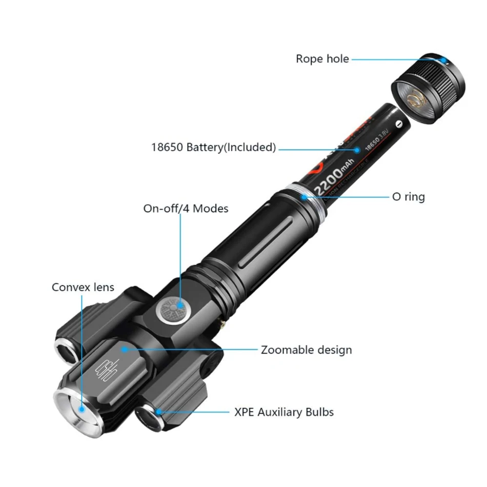 

ohso Brand Electric flashlights Multifunctional portable LED night lighting work Electric flashlights