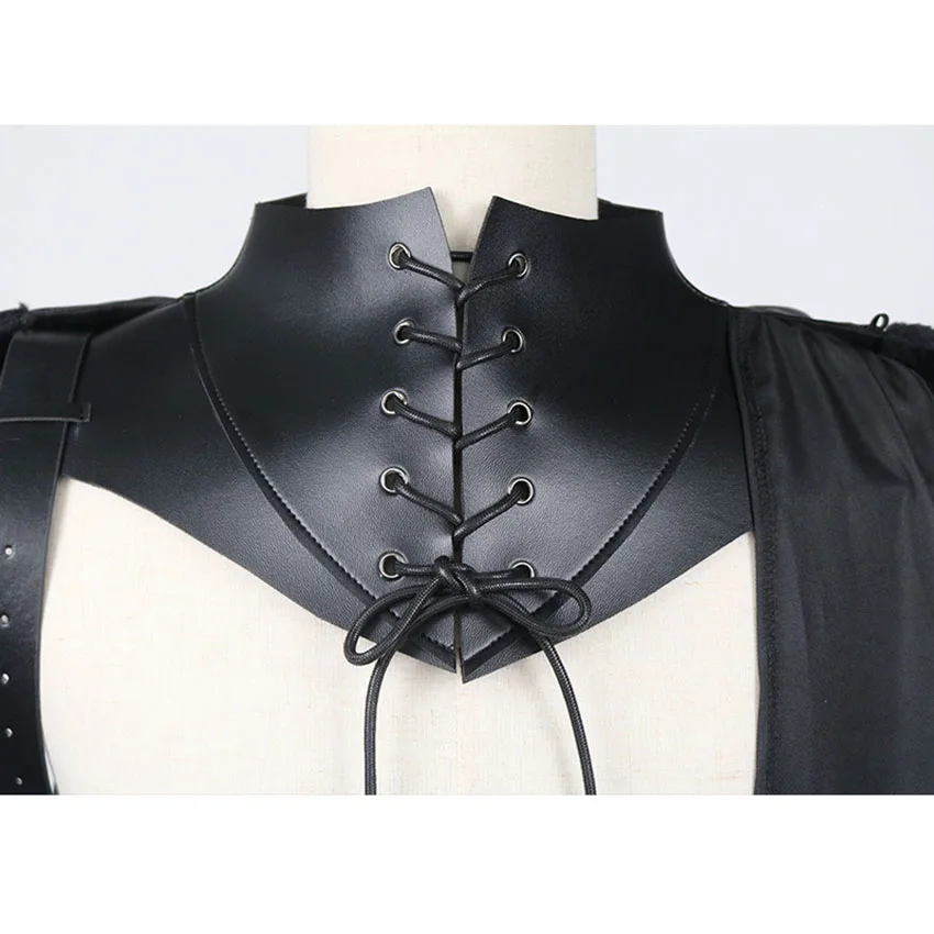 

Medieval Party Cosplay Costumes Men Gothic Knight Single Sleeve Shawl Prince Pirate Cloak Hooded Capes Soldier Tops Clothing