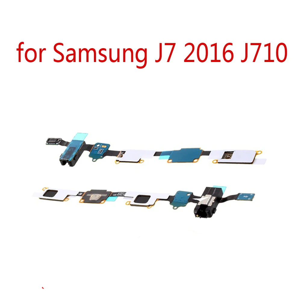Кнопка Домой Разъем для наушников для Samsung J7 J710 Galaxy J7 2016 J710F J710H J710FN оригинальный телефон Новый меню гибкий кабель запасная часть