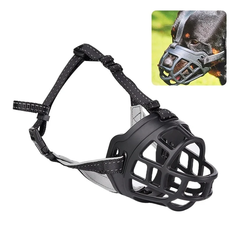 

Lightweight Strong Dog Muzzle Basket Anti-Biting Anti-barking Mouth Cover Dog Adjustable Straps Mask Pet Training Supplies