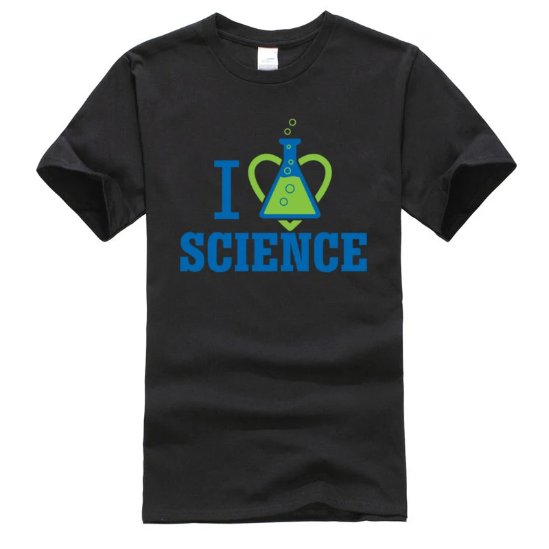 Мужская футболка с надписью I LOVE SCIENCE Psychology Intelligence Модный свитшот из чистого