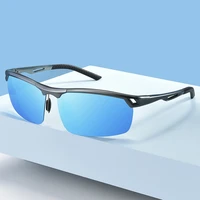 yimaruili half frame aluminum magnesium polarized sunglasses sports ride driving glasses polarized sunglasses men and women 8550