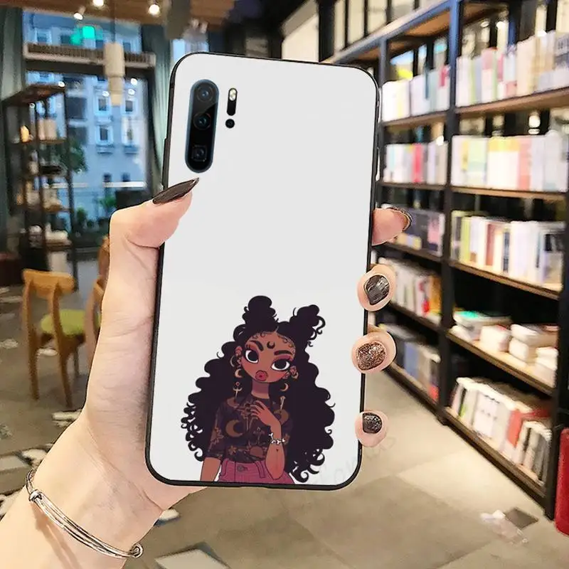 

Fashion Girl Phone Case Funda For Huawei P9 P10 P20 P30 Lite 2016 2017 2019 plus pro P smart