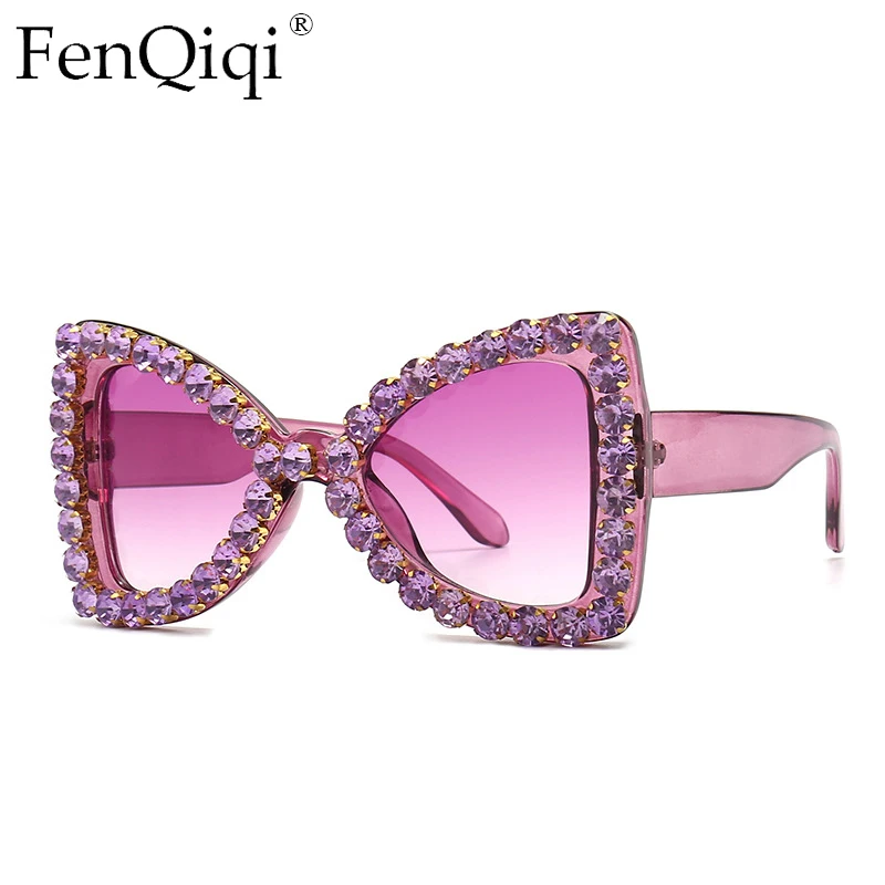 

Oversized Crystal Butterfly Sunglasses Luxury Brand Designer Sun Glasses2021 UV400 Gafas De Sol Mujer