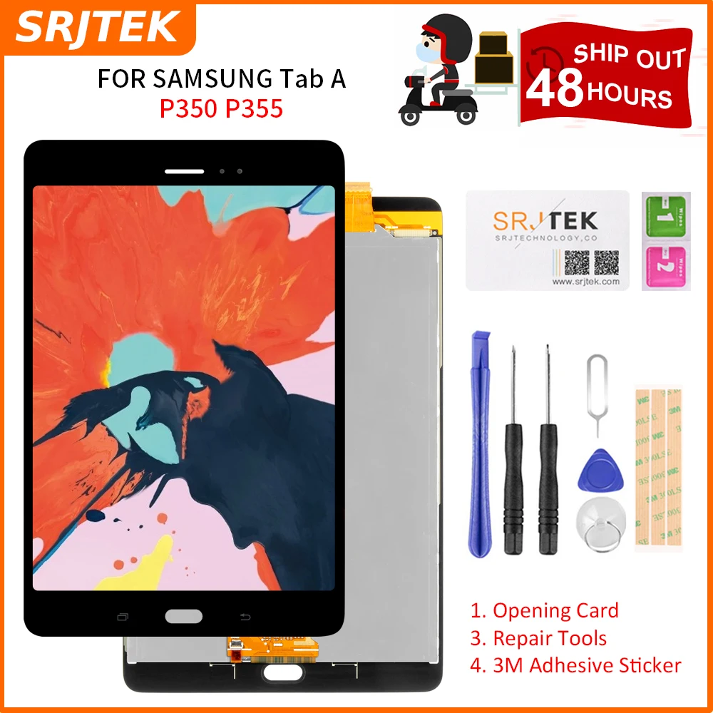 

ЖК-дисплей Srjtek 8 дюймов для Samsung Galaxy Tab A SM-P350 P350 SM-P355 P355 + цифровой преобразователь сенсорного экрана в сборе