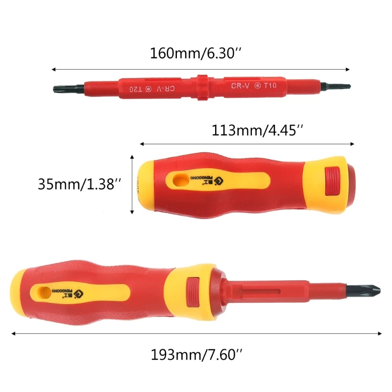 

8 Pcs MultiPurpose Insulated Screwdrivers Set Electrician Repairing Tools Kit