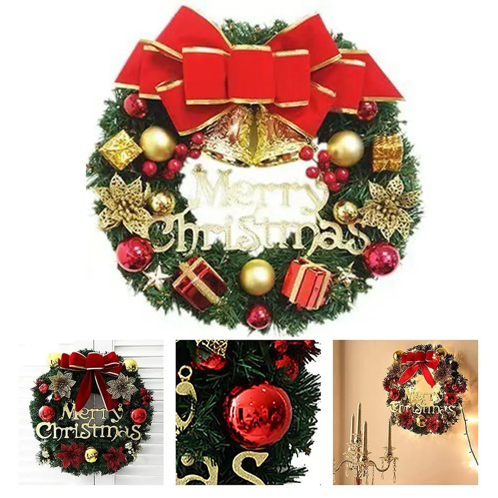 

Рождественская гирлянда, композиция, Рождественское украшение, Рождественский венок из ели, висячая Гирлянда для дома и вечерние