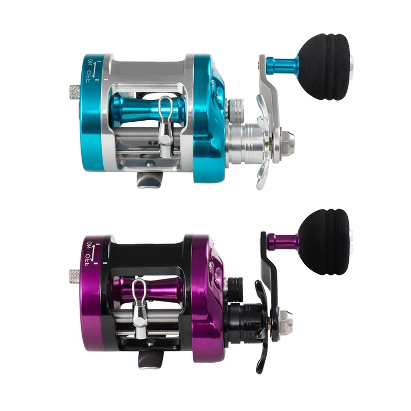 

Topline Metal Right Handle Casting Sea Fishing Reel Saltwater Baitcasting Reels 12KG Drag Cast Drum Wheel Slow Jigging Reels