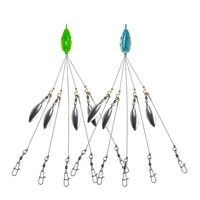 umbrella fishing lure rig 5 arms alabama rig head swimming bait bass fishing group lure snap swivel spinner 18g with sequins