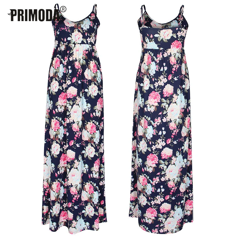 Женское богемное длинное платье макси с цветочным принтом летний женский