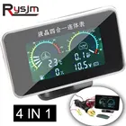 4в1 ЖК-цифровой датчик давления масла Датчик 18 npt напряжение топливный измеритель температуры воды M10 температурные датчики 10 мм 12 в 24 В