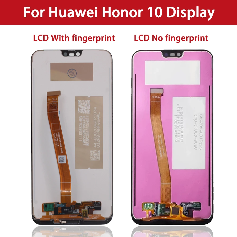 Pantalla LCD para m&oacute;vil Huawei Honor 10, digitalizador de pantalla t&aacute;ctil, piezas de reparaci&oacute;n de COL-L29, 100% pulgadas, IPS original, probada al 5,84-3