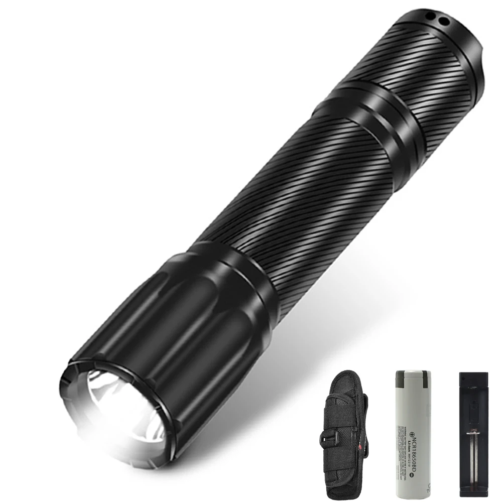 

Skywalker Flashlight X1 With KW CSLNM1.TG 6500K 6+1 mode LED Torch 18650 High Power Camping Hunting Lantern+18650 Battery Set