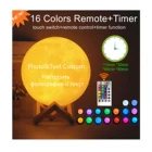 Индивидуальные красочные Instagram фототекст на заказ лунный свет ночной Светильник 3D принт Перезаряжаемые персонализированные сроки луна светильник подарок