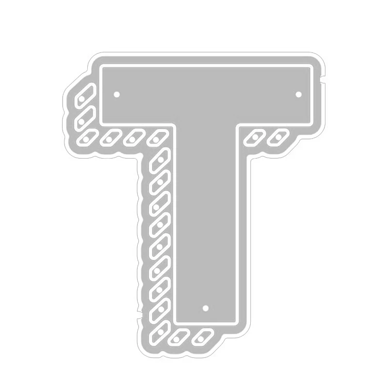 

2020 New Hot Capital English Word Letter T Silhouette Metal Cutting Dies For and Scrapbooking Foil Crafts Card Making no stamps