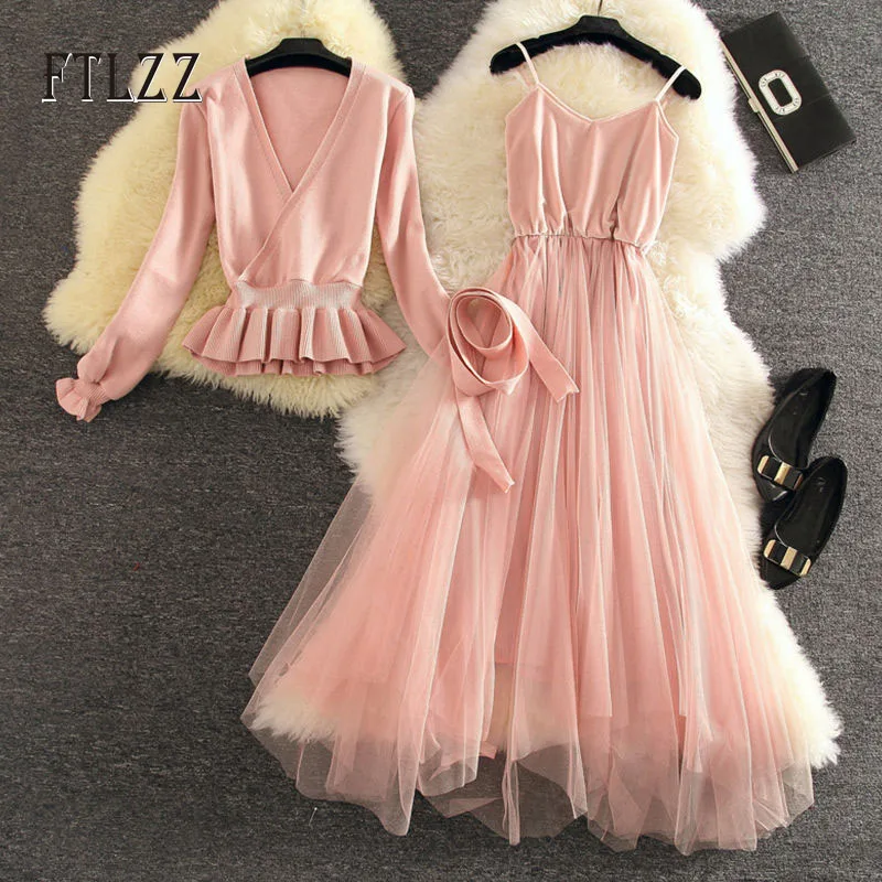 Женское Повседневное платье новинка 2019 осенний свитер с v образным вырезом