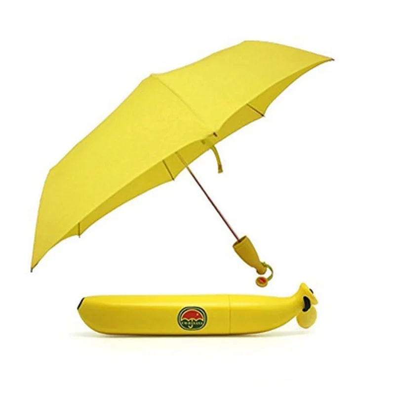 Зонт в форме банана компактный складной водонепроницаемый зонтик от солнца и