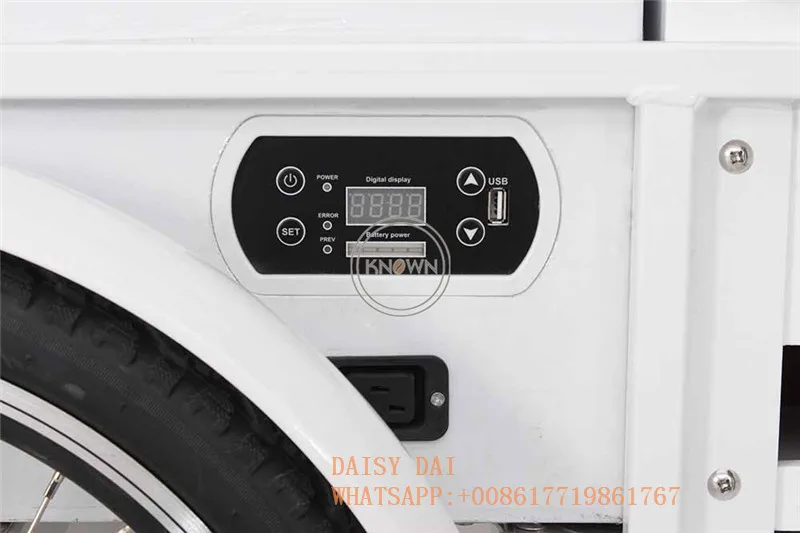 

Mobile Electric Cargo Bike Adult Tricycle Outdoor Three Wheels Fast Food Vending Cart Sale Drink Snack Ice Cream