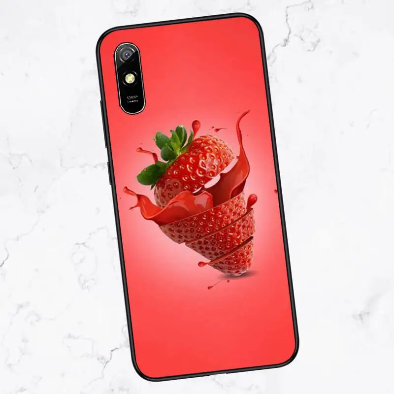 

Food fruit strawberry Phone Case For Xiaomi Redmi Note 4 4x 5 6 7 8 pro S2 PLUS 6A PRO