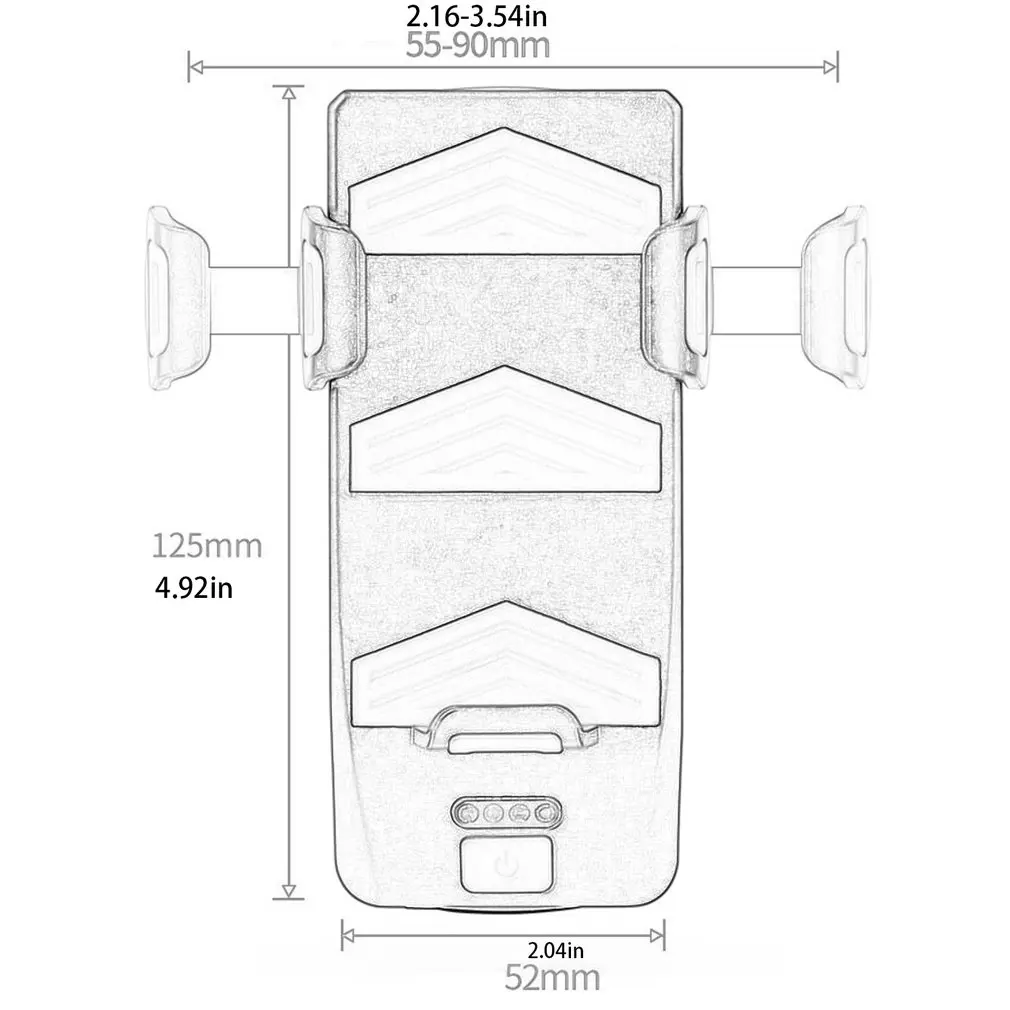 

Bike Phone Rack with Trumpet Headlight Four-in-One Multi-functional Bicycle Light Mobile Mount Buckle Pull Front Light