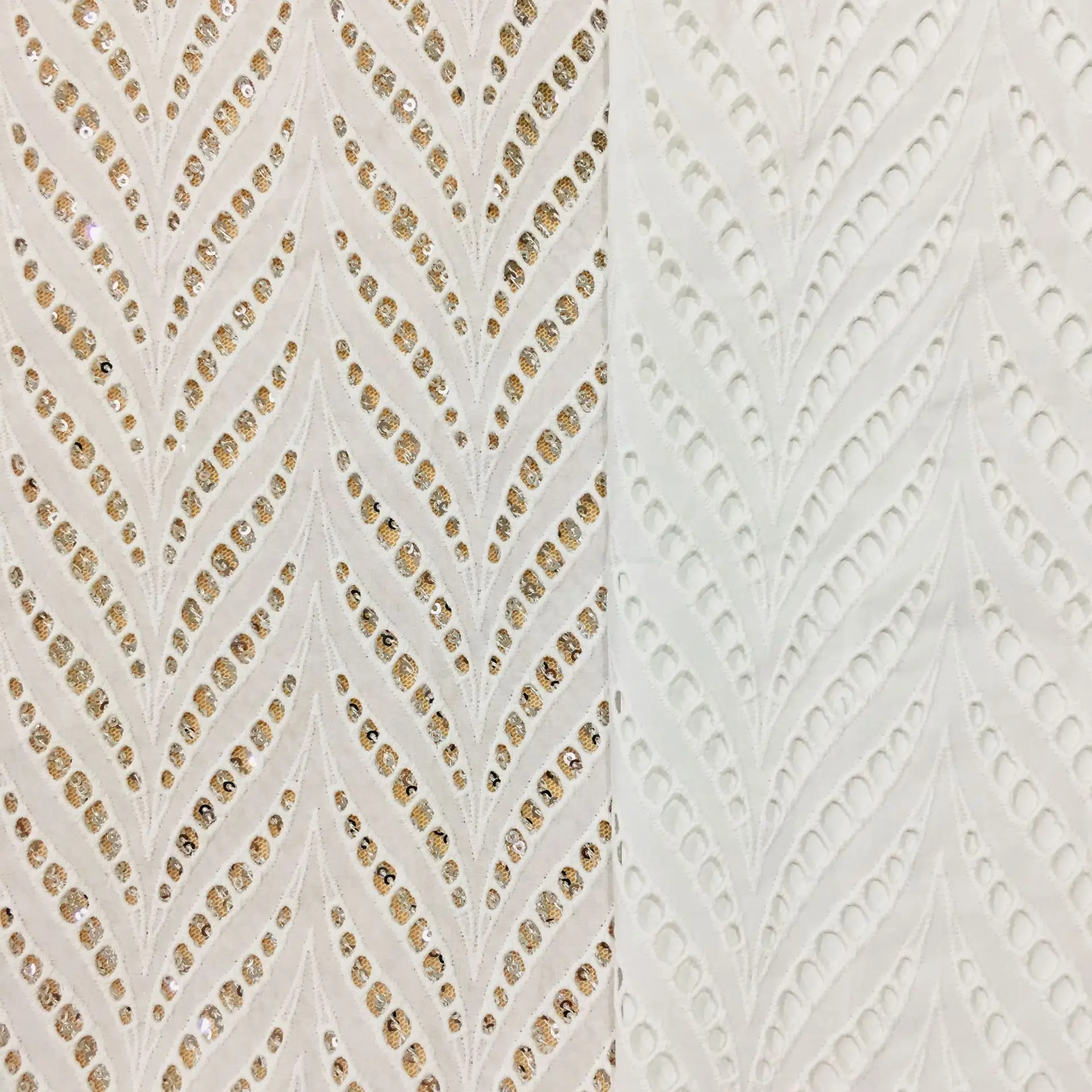 

100% cotton hollow embroidery lace fabric Spring/summer clothing accessories