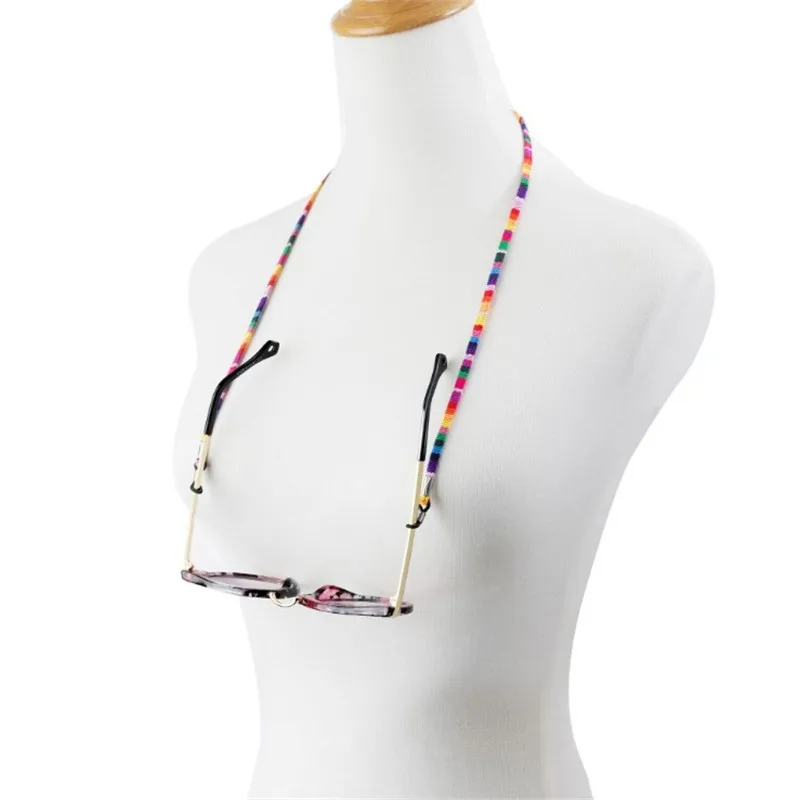 5 шт. цветные хлопковые солнцезащитные очки ремешок с цепочкой цепочка для очков