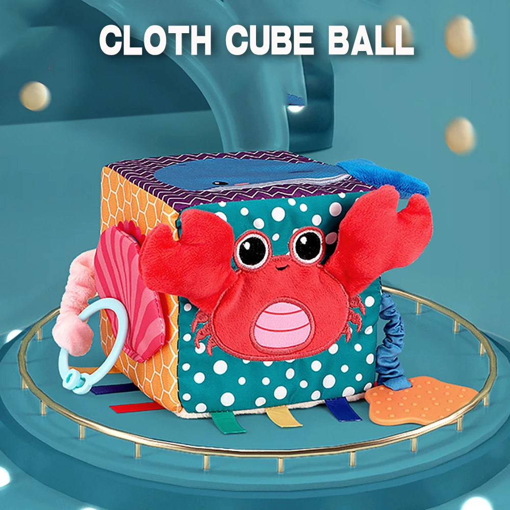 

Cube Ball Games Montessori Baby Toys 0 12 Months Soft Interactive Mobile Bed Cloth Book rattle teether Educational toys For Kid