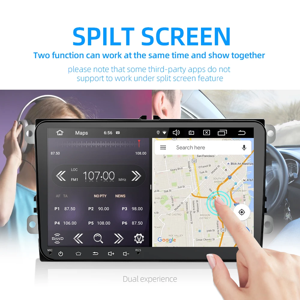 Автомобильный радиоприемник 9 'Android 0 для Skoda/SEAT/Passat 2 din android автомобильный DSP IPS