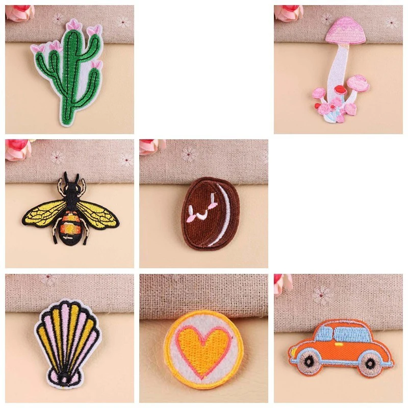 Нашивка для растений кактуса одежды аппликация с вышивкой милая пчела нашивка