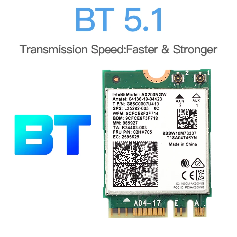 5374 Мбит/с Intel AX210 802.11ax Wi-Fi 6E настольный комплект антенна для карты Bluetooth 5 2 4G/Φ/6 ГГц