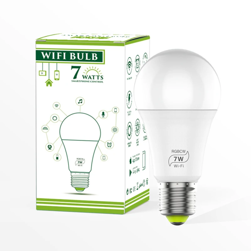 1/2/3/4/5/6/7/8/10 шт. смарт лампочка WiFi Светодиодный свет 7 Вт RGB магический лампочки