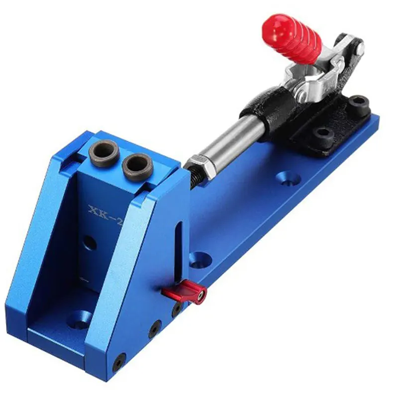 

Pocket Hole Jig Drill Guide Joinery Woodworking Tool Kit + Drilling Bit Wood Lant-Hole Drilling System