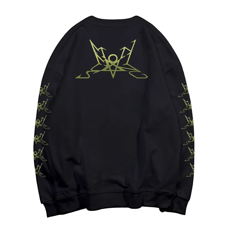 5 видов конструкций вызова браслет пуловер Толстовка rock густой черный металл