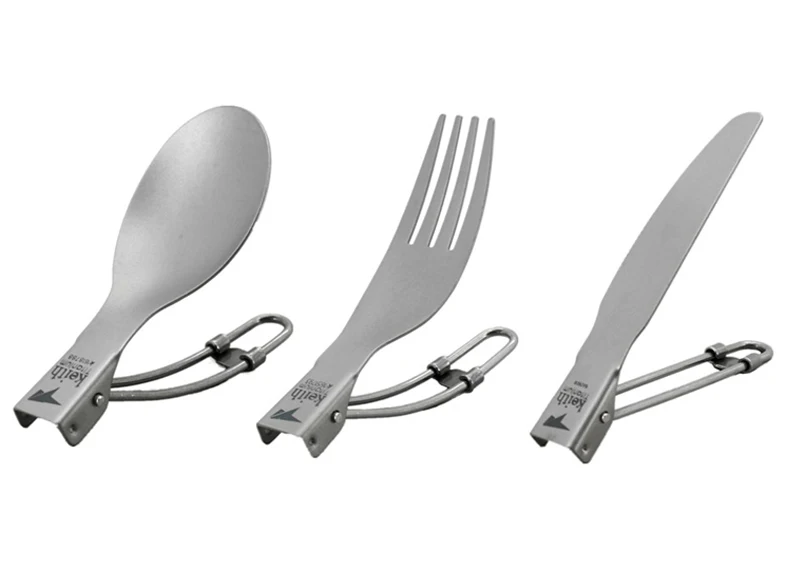 Keith открытый Титан складной ложка Spork нож кемпинг столовые приборы беспорядок Комплект Ti530234