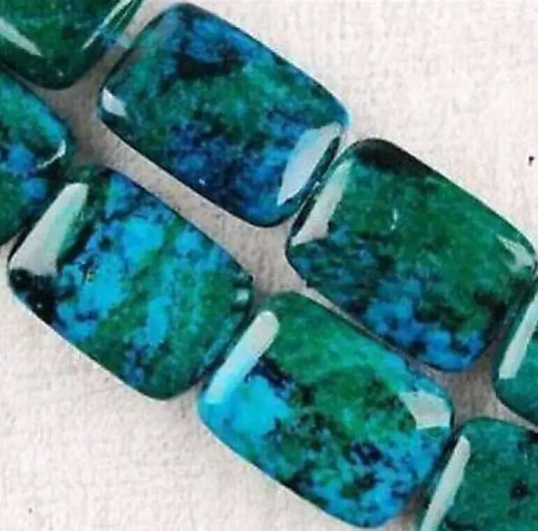 

13x18mm Azurite Chrysocolla Gem stones Loose Beads 15"