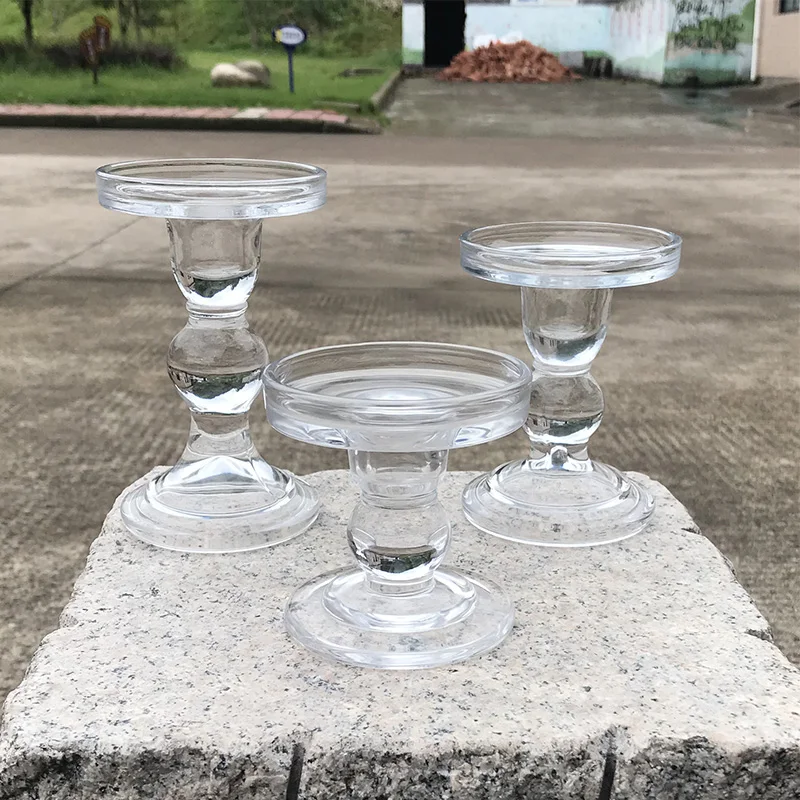 Высокий Подсвечник прозрачные стеклянные подсвечники идеальный декоративные |