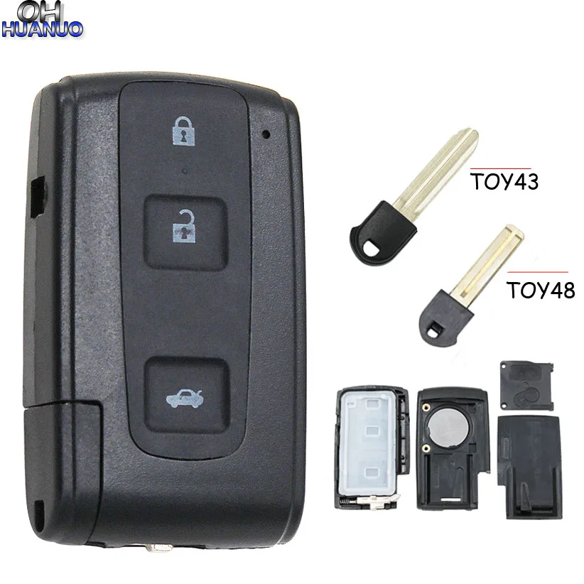Новый Умный корпус ключа дистанционного управления с 3 кнопками для Toyota Avensis Crown