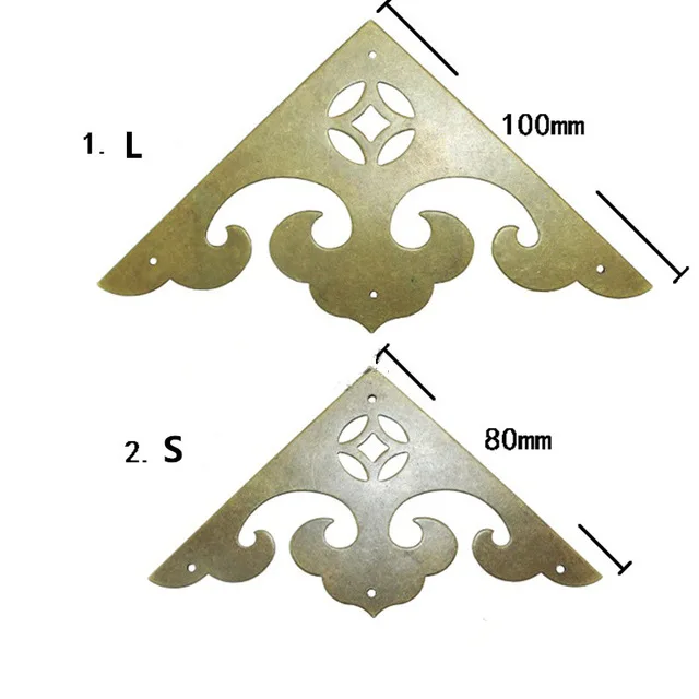 1 шт. винтажный филигранный треугольный латунный кабошон старинное украшение с