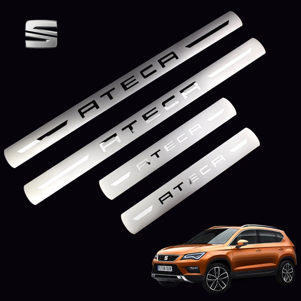 

New Car Door Sill Protector For SEAT ATECA FR X-Perience Stainless Steel Scuff Plate Door Sill Cover Trim for ATECA 2017-2019