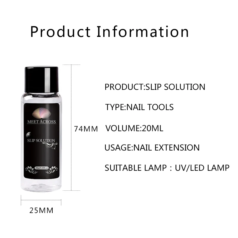 MEET ACROSS 20 мл полигель для наращивания ногтей впитывающий раствор выскальзывания