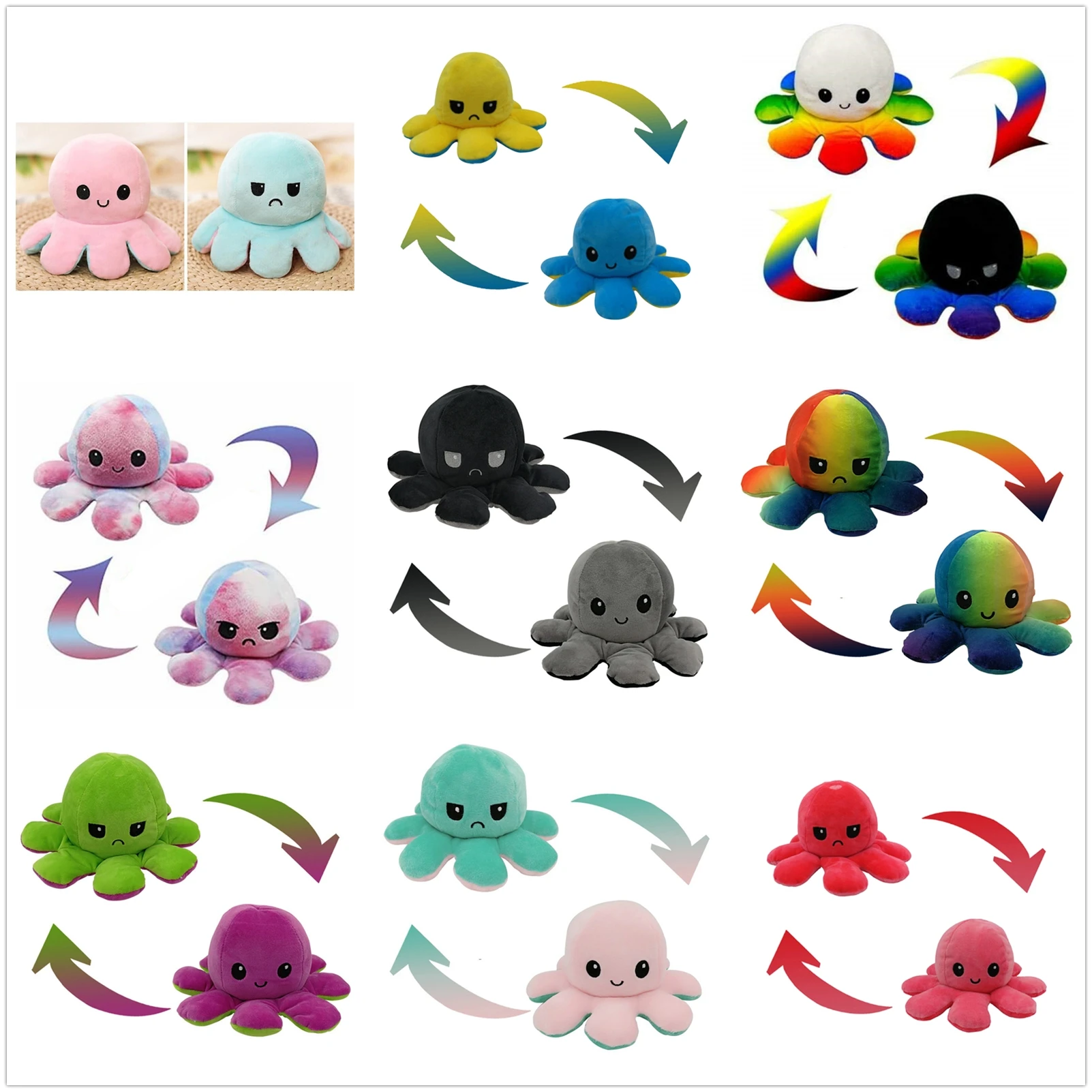 

Doll Stuffed Emotional New Flip Funny Toy Stuffed Toy Funny Present Plush Doll Fitget Toys Decoration Artwork For Home Stuffed