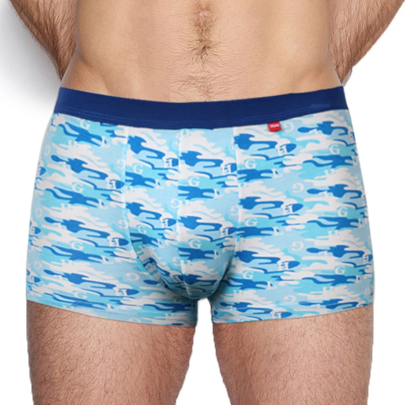 Мужские боксеры нижнее белье хлопок камуфляж шорты сексуальные низкая посадка
