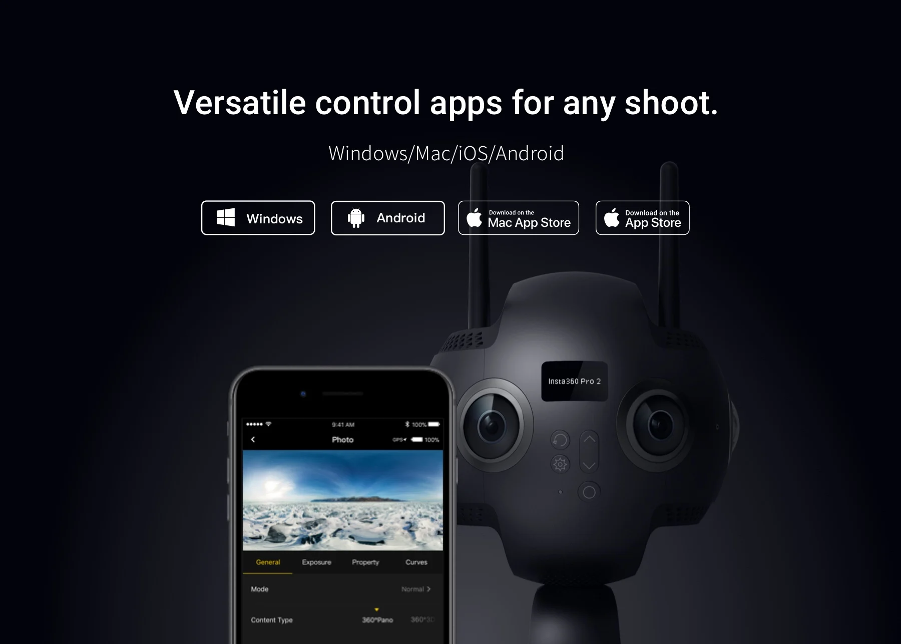 Insta360 Pro 2 сферическая VR 360 8K камера с FarSight Monitoring