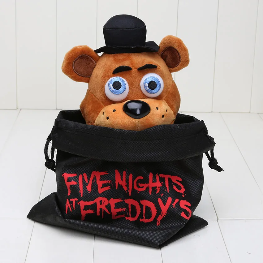 FNAF-peluches de Freddy Bear Foxy Chica, peluches con bolsa de cord&oacute;n, 25cm-2