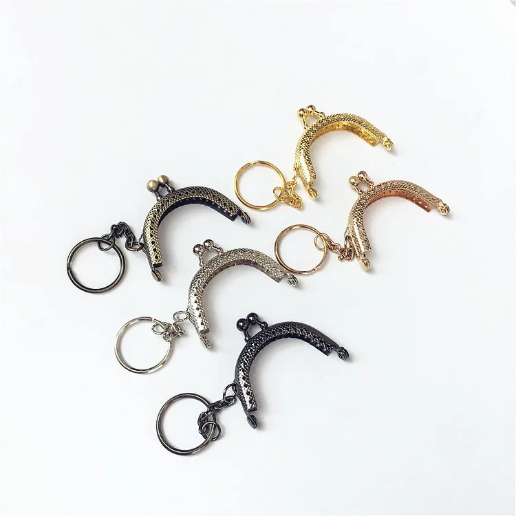 5cm Small Metal Coin Purse Bag Change Frame with Keychain Kiss Clasp Lock DIY Craft Wallet Accessaries | Багаж и сумки
